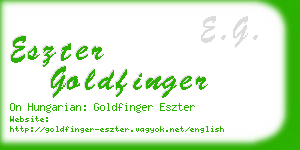 eszter goldfinger business card